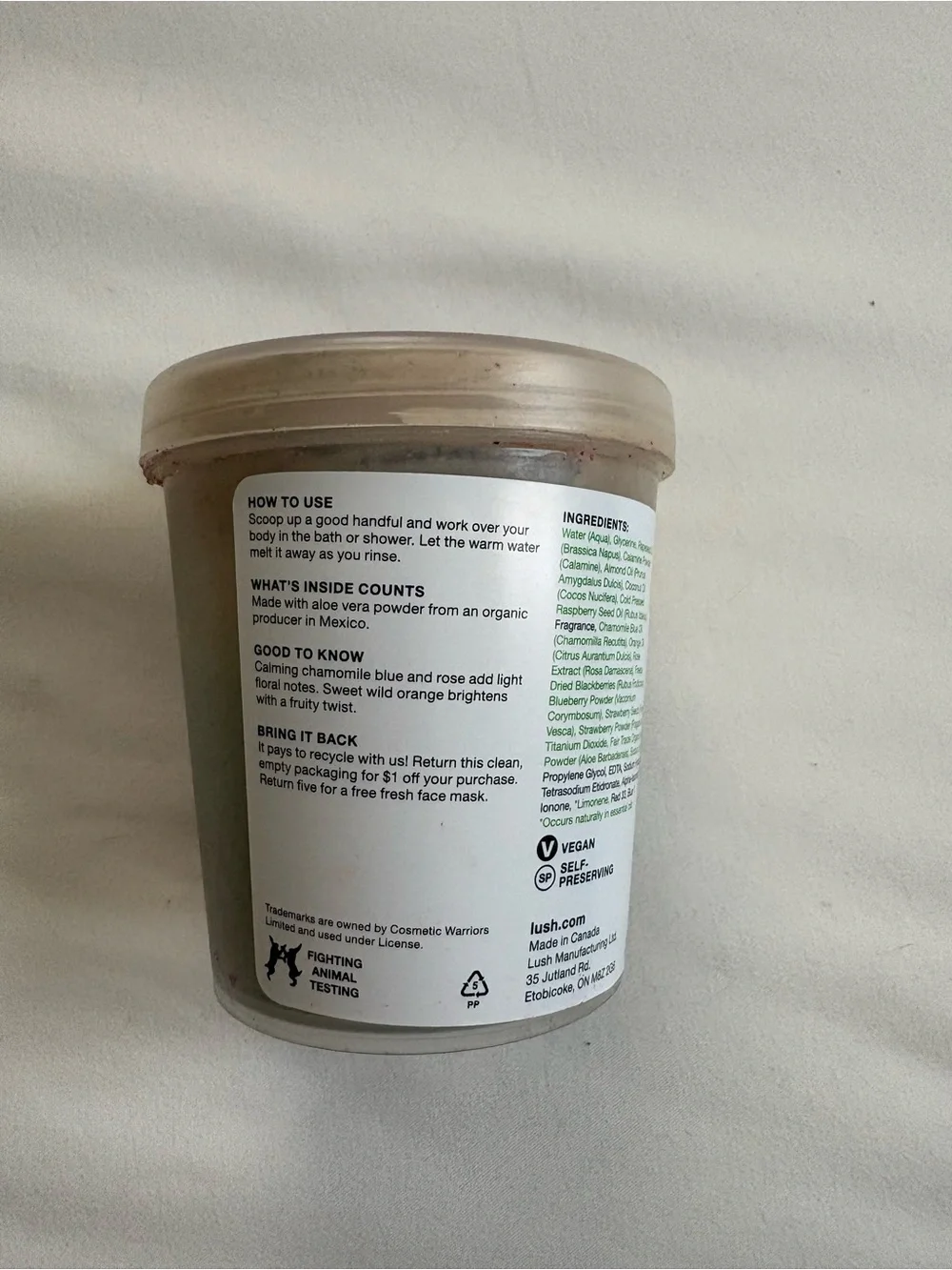 NWT LUSH Very Berry Kitchen Exclusive Body Wash